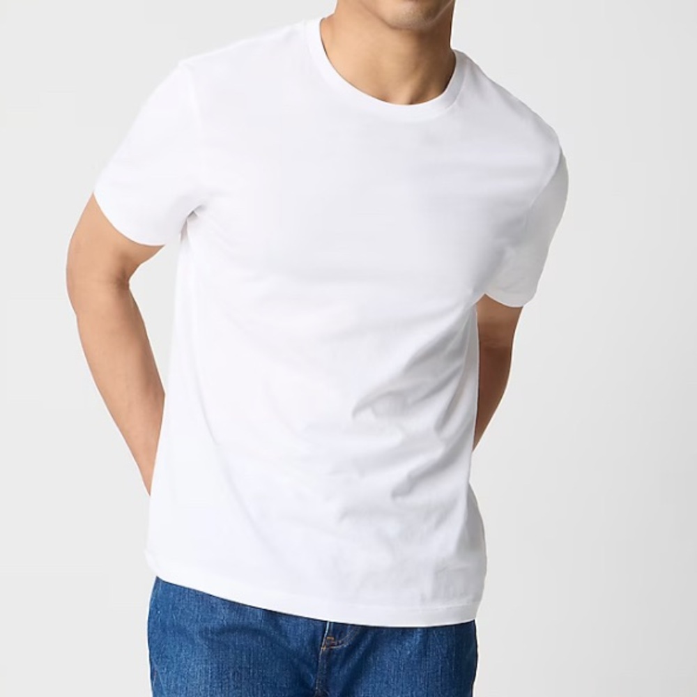 J Crew Factory‎ Cotton washed jersey tee in white size XL NWT 53362